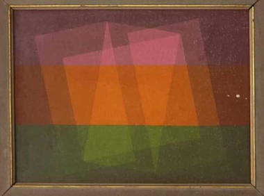 HANNES BECKMANN MID CENTURY ABSTRACT OIL ON ARTIST BOARD SIGNED ON VERSO (1 of 9)