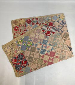 VINTAGE DIAMOND SQUARE MOTIF QUILT