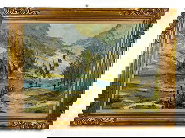 LAARHOVEN SIGNED ON VERSO LARGE AMERICAN WEST IMPRESSIONIST LANDSCAPE PAINTING (1 of 8)