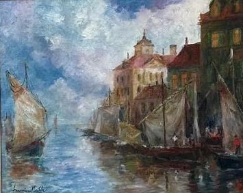 AMERICO MAKK “CON IL VENTO" OIL PAINTING