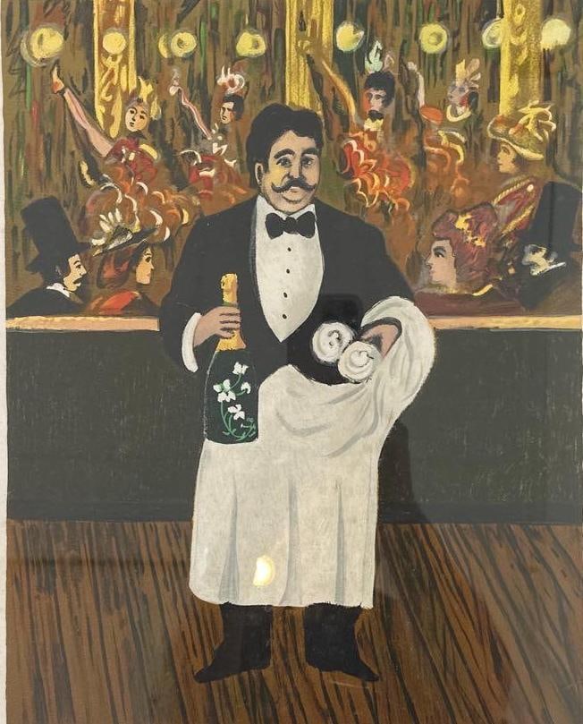 GUY BUFFET PRINT MAITRE D’ WITH CHAMPAGNE (1 of 5)