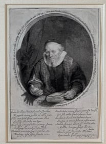 REMBRANDT PORTRAIT ETCHING PRINT OF JAN CORNELIS SYLVIUS