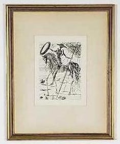 AUTHENTICATED SALVADOR DALI "DON QUIXOTE" ETCHING