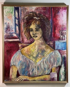 TED GUNN "WATER FROM THE WELL" OIL ON CANVAS (1988)