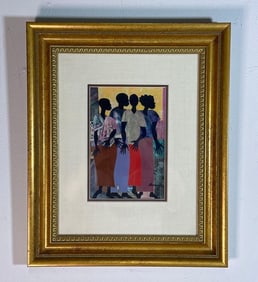 JAMES DENMARK MIXED MEDIA OF FOUR WOMEN