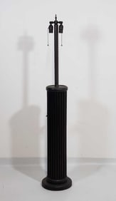 VINTAGE FLUTED COLUMN WOOD FLOOR LAMP