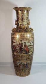OVERSIZED, VERY LARGE SATSUMA FLOOR VASE