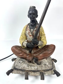 VINTAGE AUSTRIAN POLYCHROME ORIENTALIST LAMP