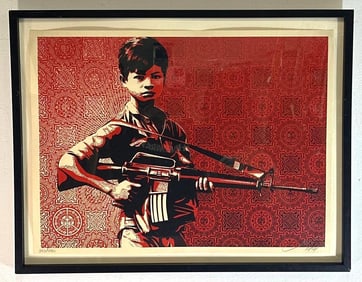 SHEPHARD FAIREYDUALITY OF HUMANITY #4  SIGNED PRINT 393/450