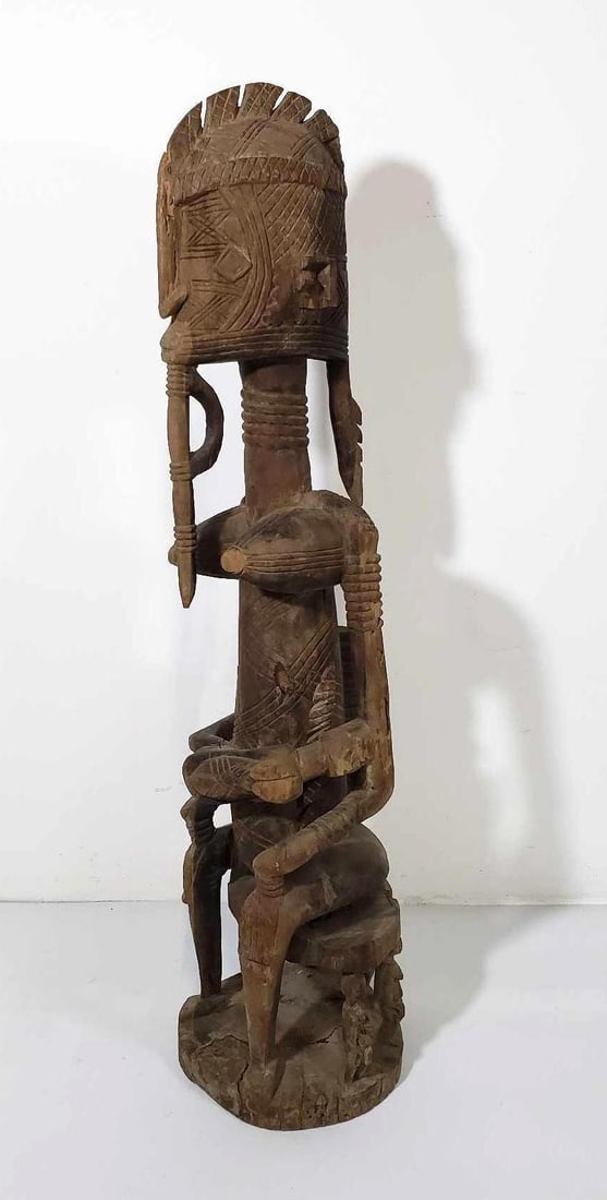 AFRICAN DOGON LARGE FEMALE FERTILITY STATUE (1 of 12)