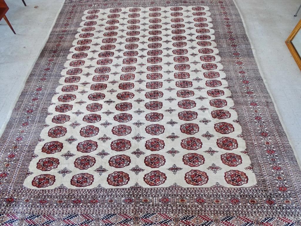 BOKHARA RUG WITH RED AND TAN GEOMETRIC MOTIF (1 of 14)