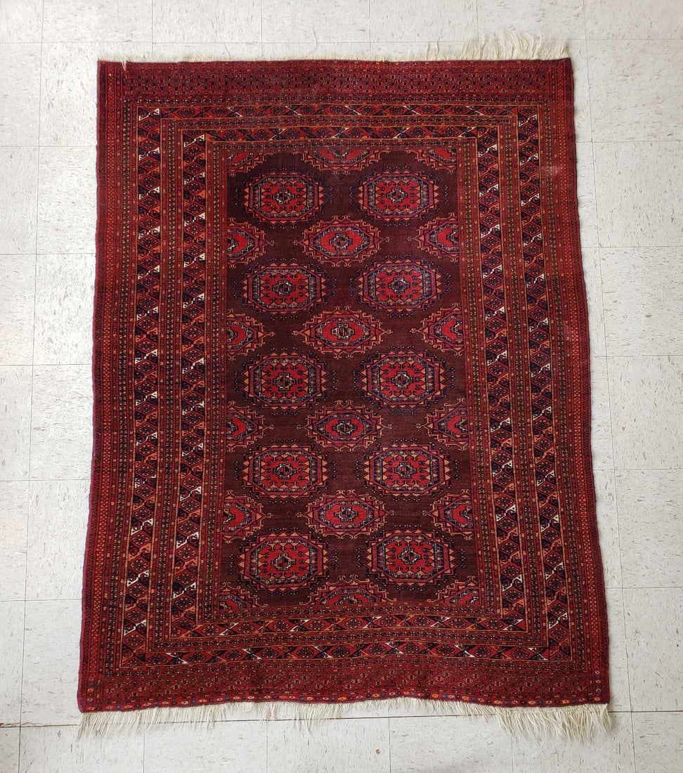 ANTIQUE BOKHARA RUG (CHOCOLATE GROUND) (1 of 10)