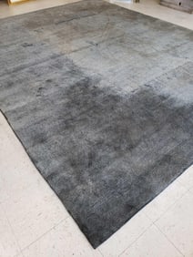MOHAIR SLATE HAND KNOTTED WOOL RUG FROM THE RUG COMPANY