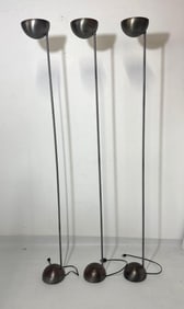 VALUE LOT TRIO OF MCM STEEL FLOOR LAMPS