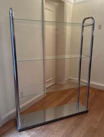 METAL & GLASS SHELVING FROM THE ALBERTA FERRETTI SHOWROOM