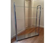 METAL & GLASS SHELVING FROM THE ALBERTA FERRETTI SHOWROOM