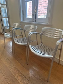 SET OF THREE JORGE PENSI TOLEDO CHAIRS - ALUMINUM (LOT 15 OF 17)