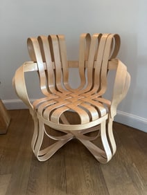 MAPLE BENTWOOD CROSS CHECK ARMCHAIR FRANK GEHRY | KNOLL (MINOR RESTORATION REQUIRED)(LOT 2 OF 2)