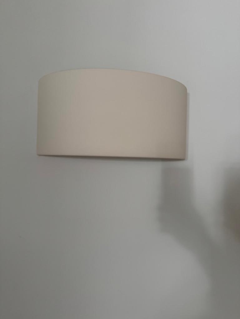 MID-CENTURY MODERN WHITE DRUM WALL SCONCES (LOT 1 of 2) (1 of 6)