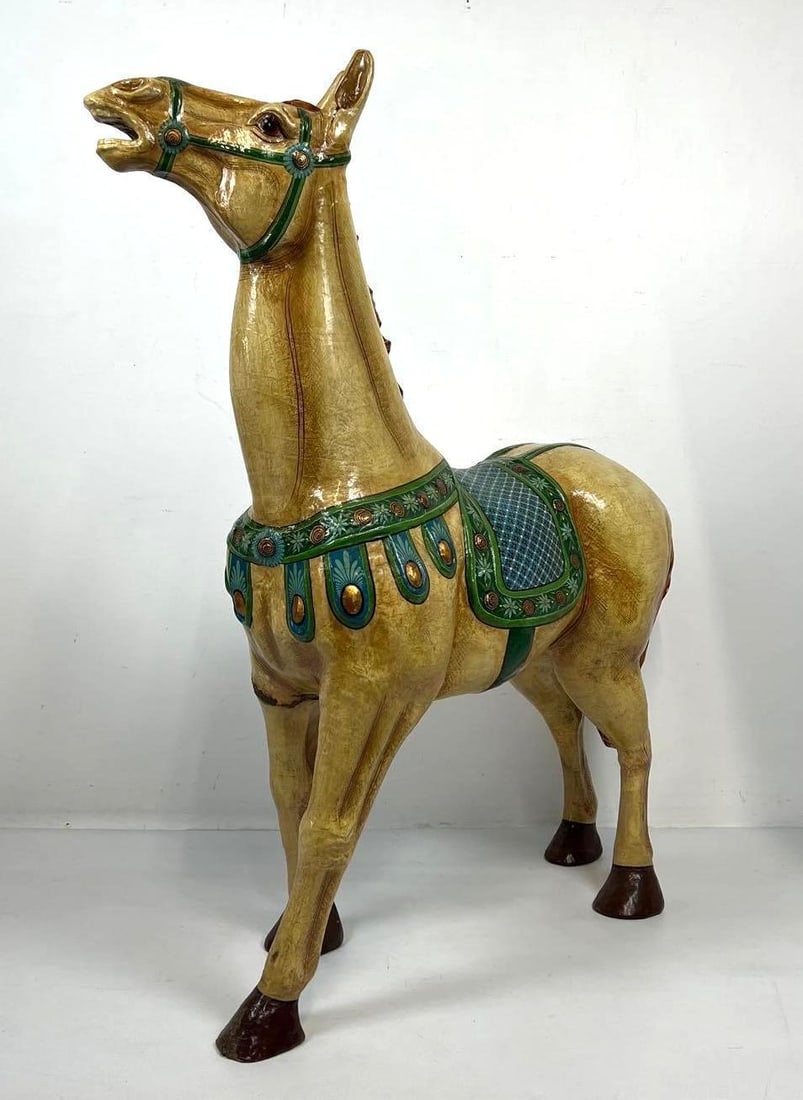 SERGIO BUSTAMANTE PAPER MACHE  HORSE  SIGNED AND NUMBERED 9/100 (1 of 12)