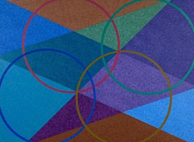 KENNETH EUGENE HUDSON SIGNED ACRYLIC “RING-A-LING" PAINTING (1975)