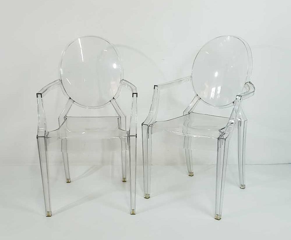 PAIR OF PHILIPPE STARCK KARTELL LUCITE LOUIS GHOST CHAIRS (2 of 7) (1 of 8)