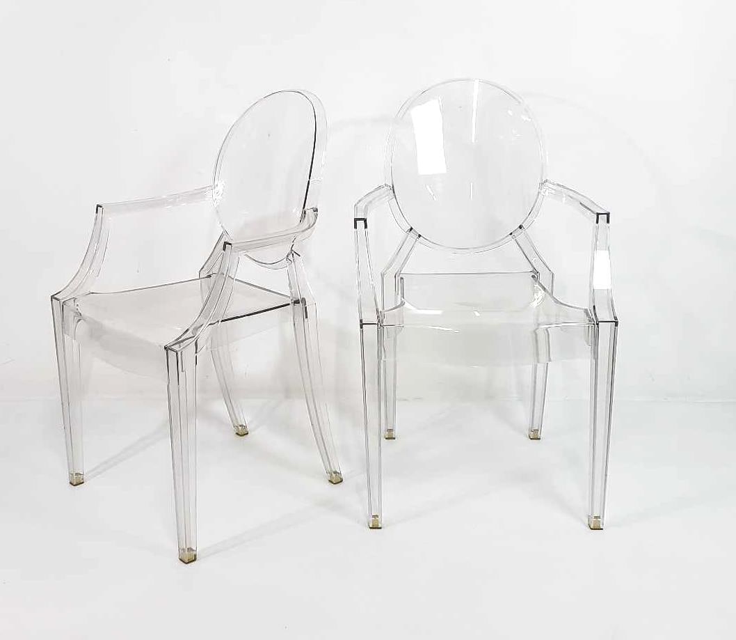PAIR OF PHILIPPE STARCK KARTELL LUCITE LOUIS GHOST CHAIR (Set 6 of 7) (1 of 9)