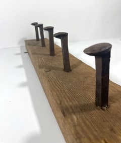 VINTAGE RAILROAD SPIKE COAT RACK