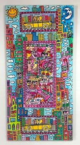 JAMES RIZZI OVERSIZED ACRYLIC ON CANVAS "NYC LOVES NYC"