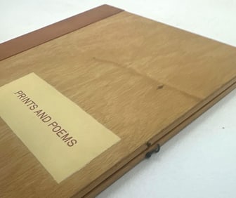 VINTAGE ANDREW STASIK WOODEN FOLIO “PRINTS & POEMS"