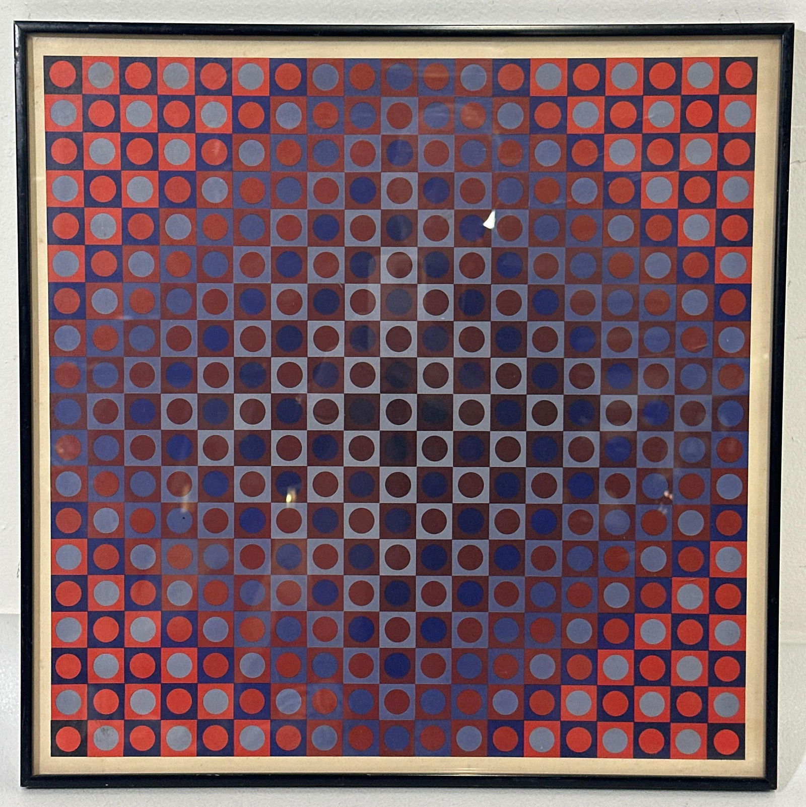 VICTOR VASARELY FRAMED LITHOGRAPH - BOGLAR SERIES (1 of 4)