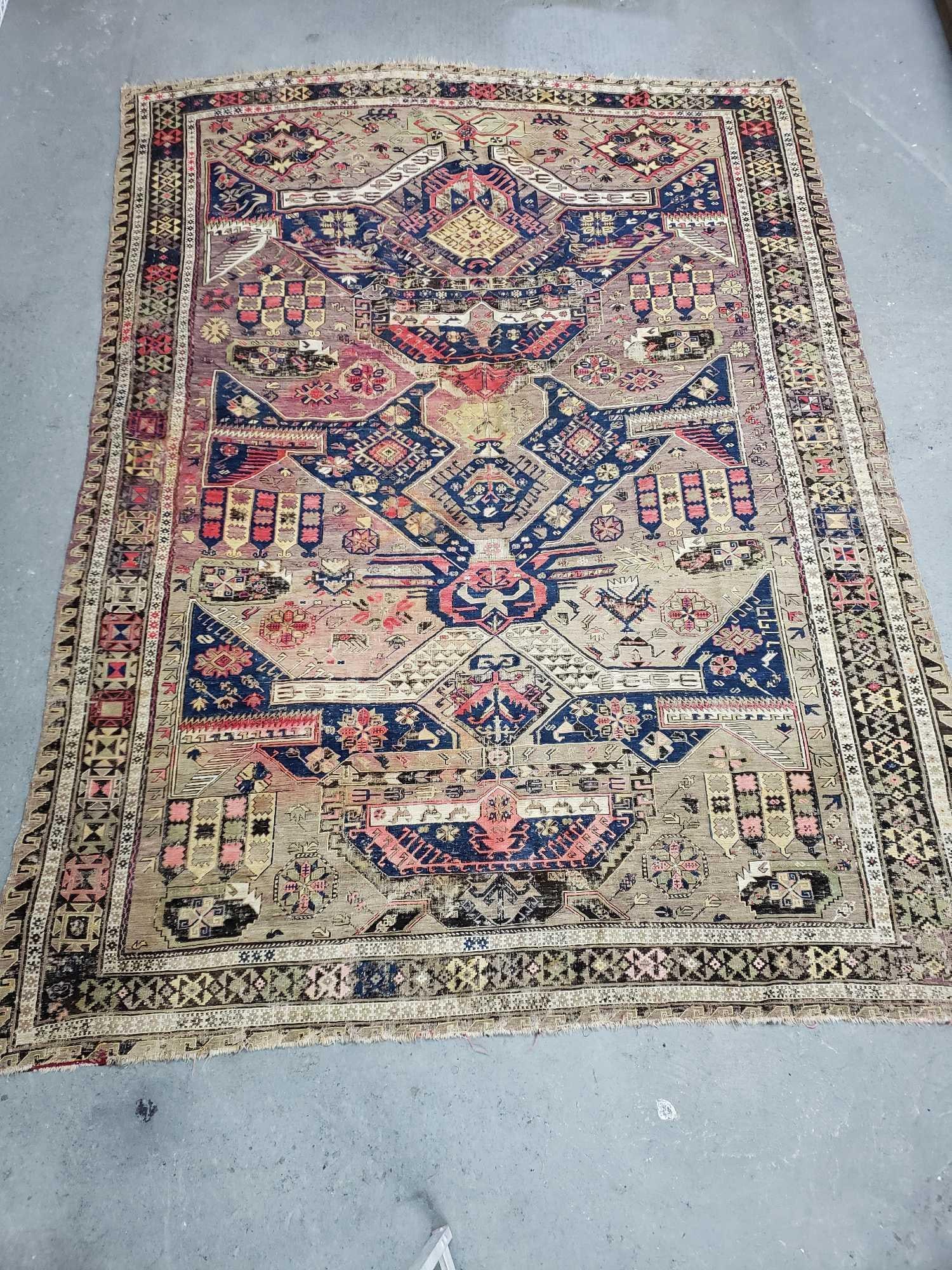 ANTIQUE ISPARTA CAUCASIAN STYLE AREA RUG (1 of 16)