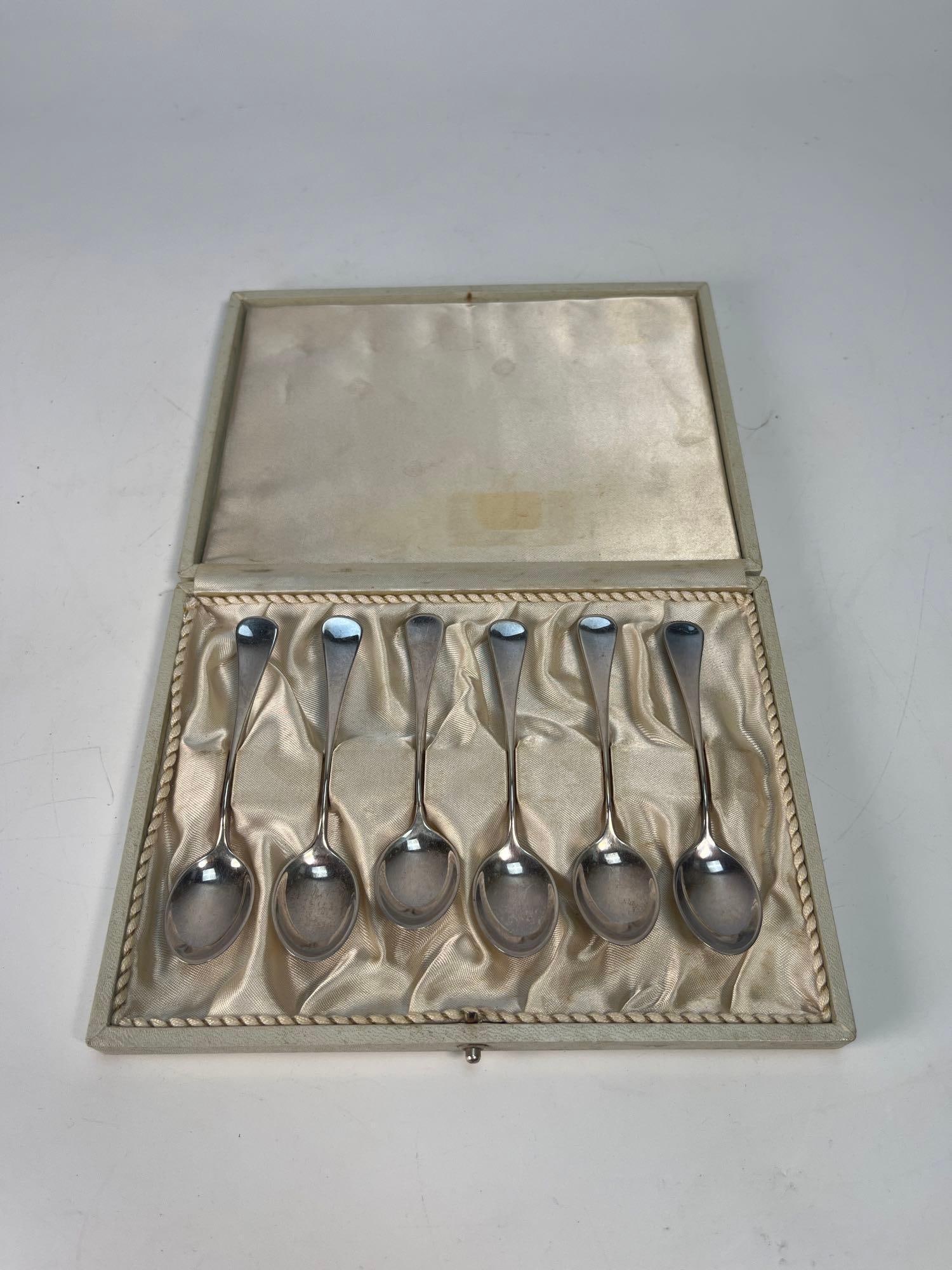 SET OF SIX W.S. SORENSEN DANISH STERLING SILVER SPOONS (1 of 4)
