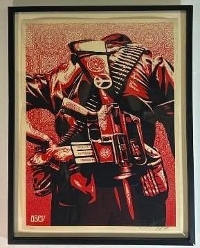SHEPARD FAIREY DUALITY OF HUMANITY #3 SIGNED PRINT 293/450 (1 of 6)