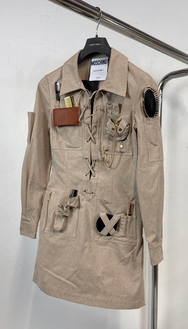 MOSCHINO "SURVIVAL" SHIRT DRESS ARCHIVAL SAMPLE (1 of 5)