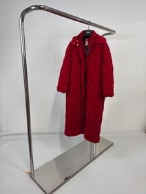 MOSCHINO JEREMY SCOTT ARCHIVAL SAMPLE TUFTED VELVET HOODED "PUFFER" COAT