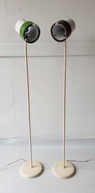 TWO VINTAGE MID-CENTURY GEORGE KOVACS ADJUSTABLE FLOOR LAMPS