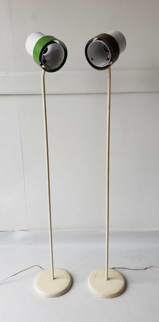 TWO VINTAGE MID-CENTURY GEORGE KOVACS ADJUSTABLE FLOOR LAMPS (1 of 12)