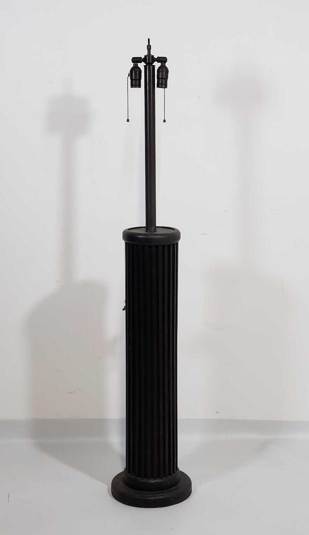 VINTAGE FLUTED COLUMN WOOD FLOOR LAMP (1 of 8)