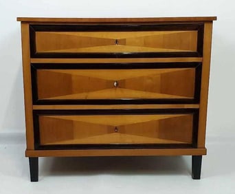 VINTAGE ART DECO STYLE INLAID CHEST OF DRAWERS