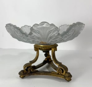 VALUE LOT: CRYSTAL AND GILT BRONZE CENTERPIECE / BOWL