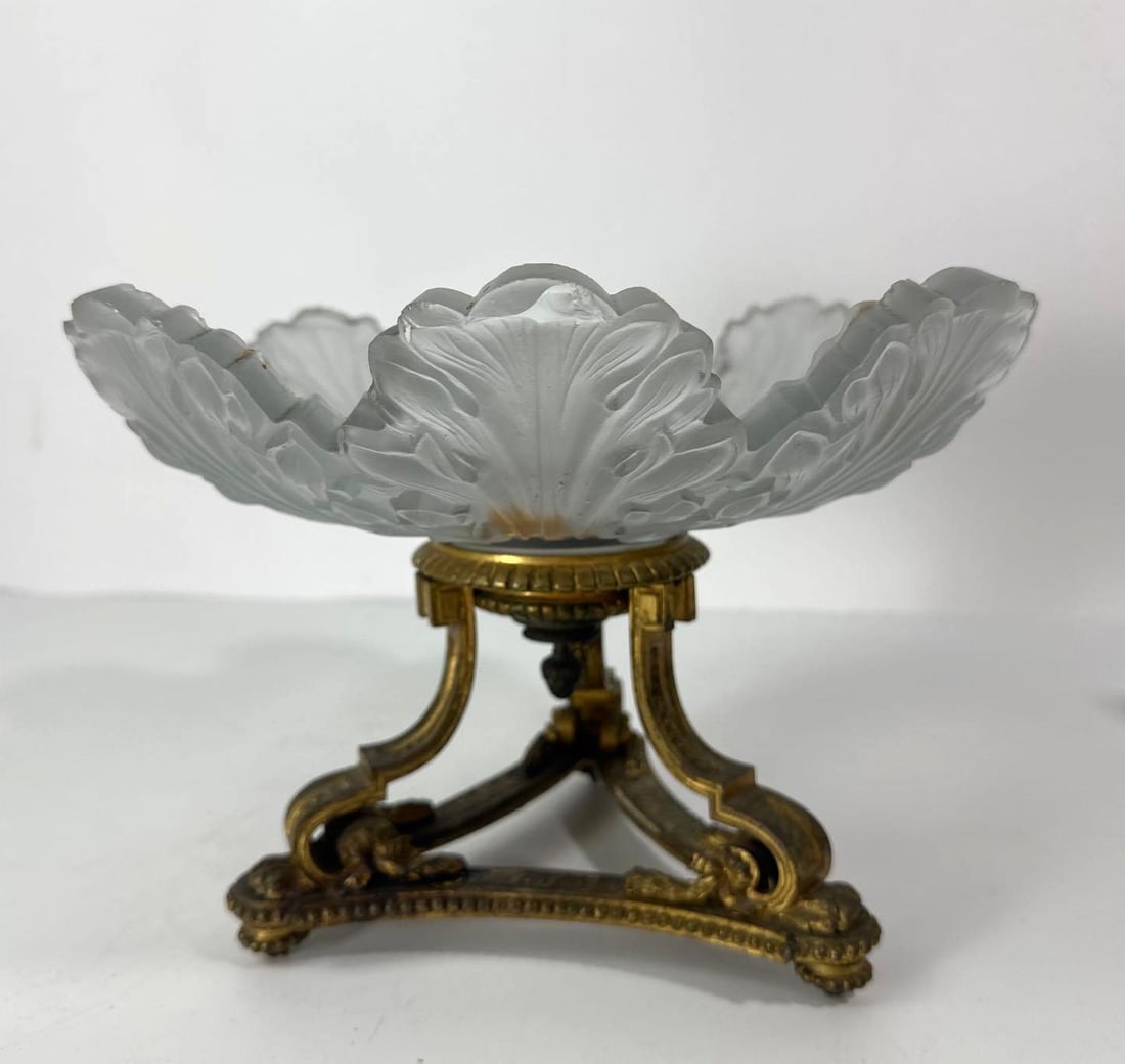 VALUE LOT: CRYSTAL AND GILT BRONZE CENTERPIECE / BOWL (1 of 7)