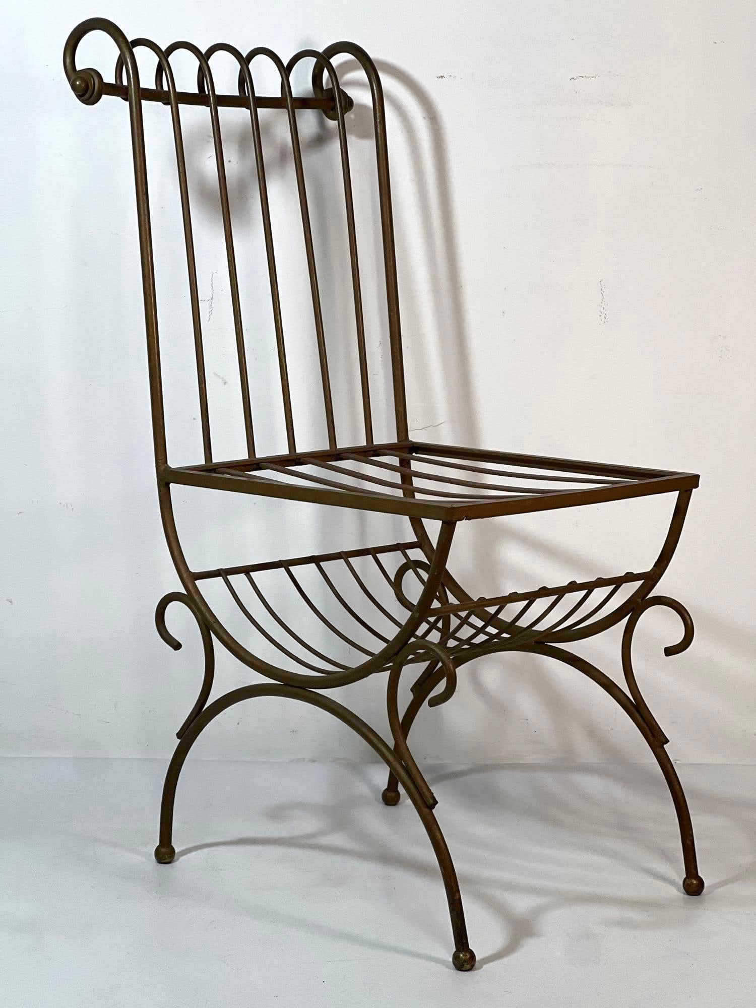 VALUE LOT: HOLLYWOOD REGENCY / SALVADORI STYLE METAL CHAIR (1 of 9)