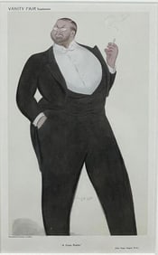CHROMOLITHOGRAPH CARICATURE PRINT "A GREAT REALIST" FOR VANITY FAIR