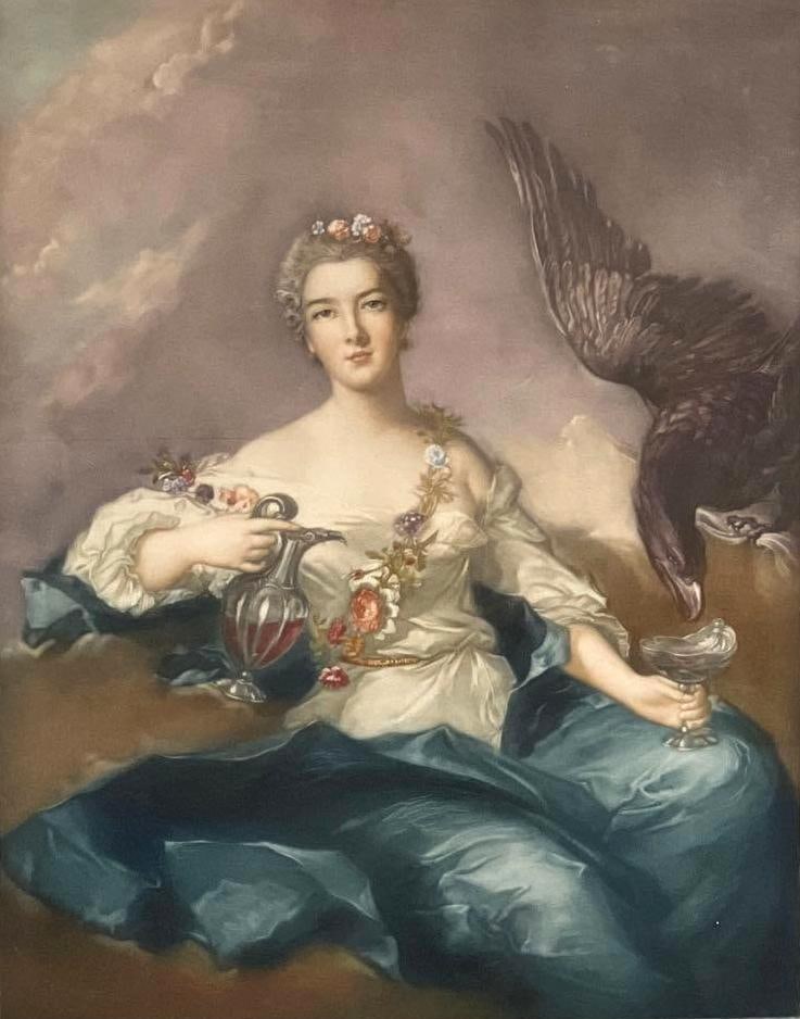 SIGNED HAND TINTED ENGRAVING AFTER JEAN-MARC NATTIER (1 of 12)