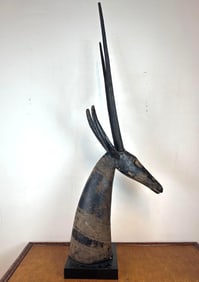 ENORMOUS 1980 AUSTIN PRODUCTIONS CAST CERAMIC ANTELOPE HEAD