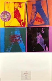 FRAMED VINTAGE ANDY WARHOL POSTER FOR LEVI'S