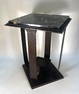 RARE VINTAGE JOHN B. SALTERINI LABELED ART DECO MARBLE & BRONZE OCCASIONAL TABLE