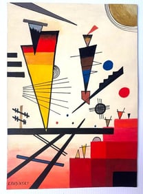 WASSILY KANDINSKY TEMPERA AND GOUACHE ON PAPER