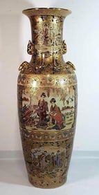 MONUMENTAL SATSUMA FLOOR VASE